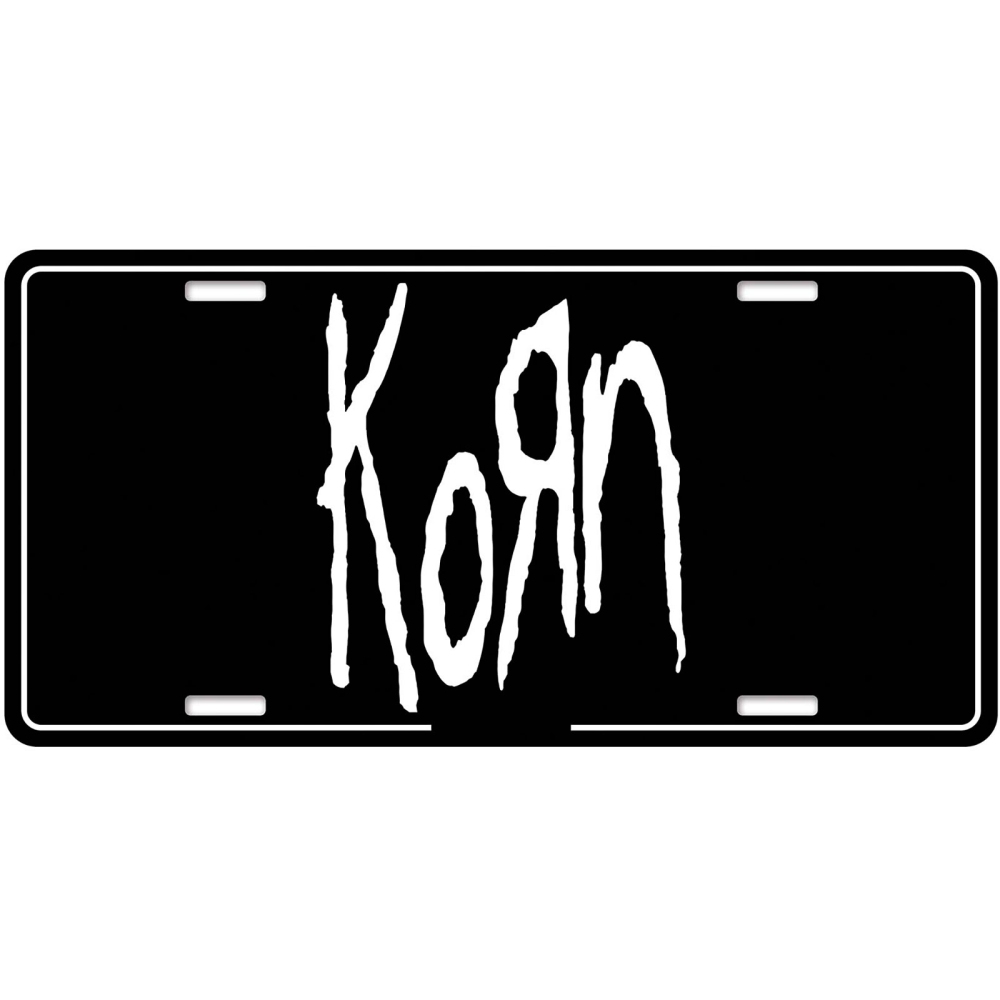 Korn - Logo Metallwand Zeichen - Schwarz/Weiß